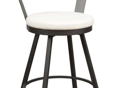 Appert White Dark Gray Counter Chair, Set of 2 For Sale