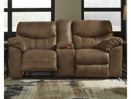 Boxberg Bark Reclining Loveseat with Console Cheap