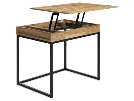 Gerdanet Light Brown Black 36  Home Office Desk Online now