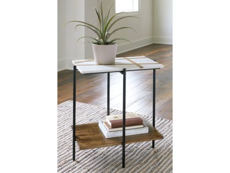 Braxmore White Light Brown Accent Table Online Hot Sale