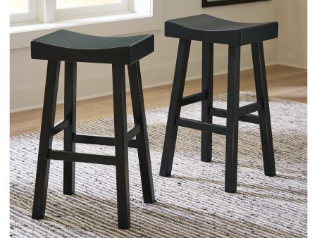 Glosco Black Pub Height Barstool, Set of 2 Online