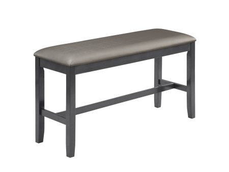 Bankston Gray Counter Height Dining Bench Discount