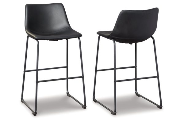 Centiar Black Pub Height Barstool, Set of 2 Hot on Sale