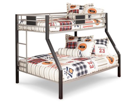 Dinsmore Black Gray Twin over Full Bunk Bed Online now