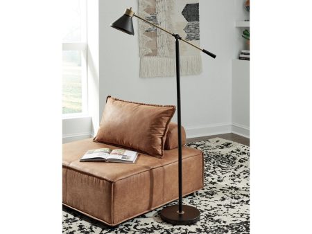 Garville Black Gold Finish Floor Lamp Sale