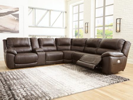 Dunleith Chocolate 6-Piece Power Reclining Sectional Fashion