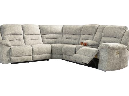 Family Den Pewter 3-Piece Power Reclining Sectional Fashion