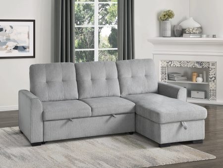 Carolina Gray Reversible Storage Sleeper Sofa Chaise Online Hot Sale