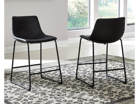 Centiar Black Counter Height Barstool, Set of 2 Sale