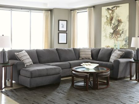 Ambee Slate 3-Piece LAF Chaise Sectional For Discount