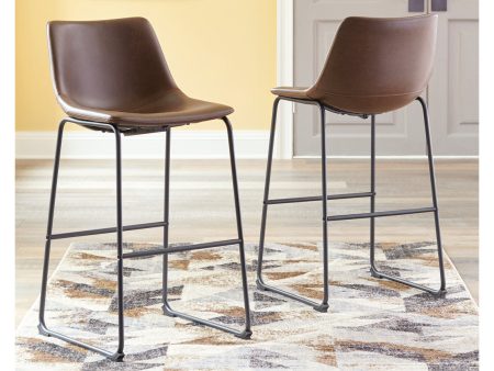 Centiar Brown Pub Height Barstool, Set of 2 Fashion