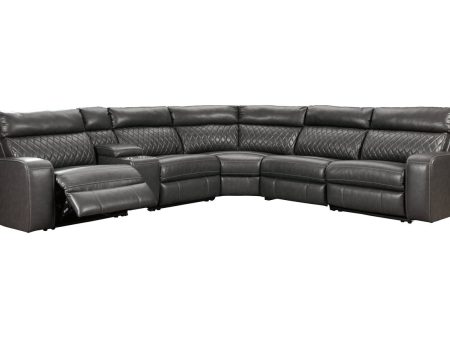 Samperstone Gray 6-Piece Power Reclining Sectional Discount