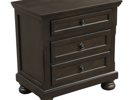 Begonia Grayish Brown Nightstand Online Hot Sale