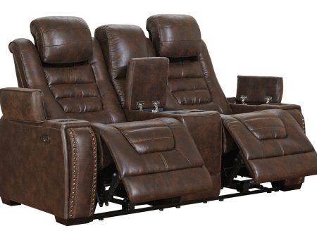 Game Zone Bark Power Reclining Loveseat with Console Online