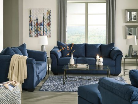 Darcy Blue Living Room Set Fashion