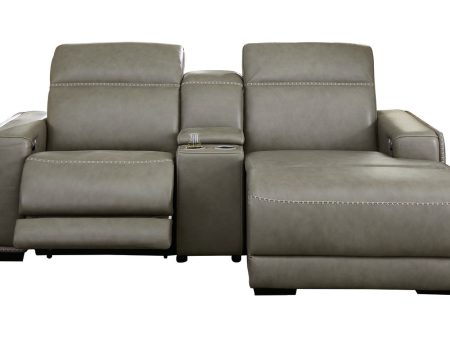 Correze Gray 3-Piece Power Reclining Sectional with Chaise Supply