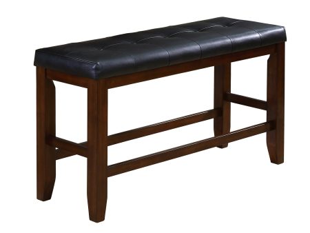 Bardstown Cherry Brown Counter Height Dining Bench For Sale