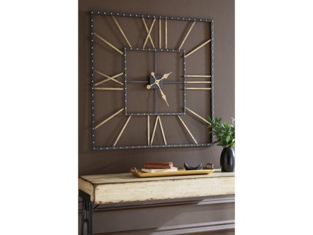 Thames Black Gold Finish Wall Clock Online now