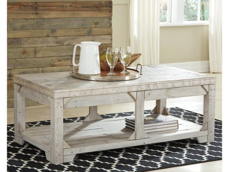 Fregine Whitewash Coffee Table with Lift Top Online Hot Sale