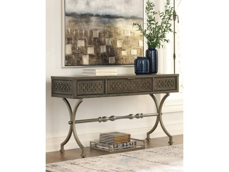 Quinnland Antique Black Sofa Console Table For Discount