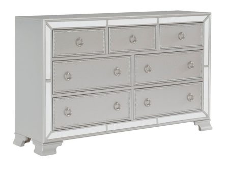 Avondale Silver Mirrored Dresser For Cheap