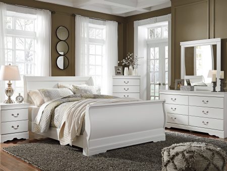 Anarasia White Sleigh Bedroom Set Fashion