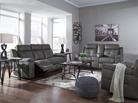 Jesolo Dark Gray Reclining Living Room Set on Sale