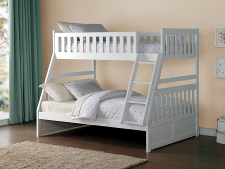 Galen White Twin Full Bunk Bed Supply