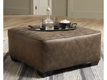 Abalone Chocolate Oversized Accent Ottoman Online now