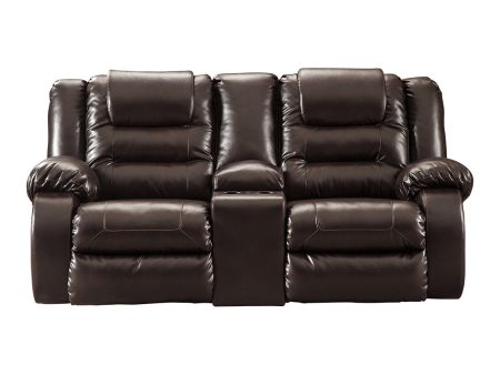 Vacherie Chocolate Reclining Loveseat with Console Hot on Sale