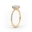 The Pave Ashley Set With A 1 Carat Round Moissanite Online Hot Sale