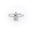 The Pave Ashley Set With A 5 Carat Pear Moissanite Discount