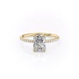 The Pave Ashley Set With A 1.5 Carat Radiant Moissanite Hot on Sale