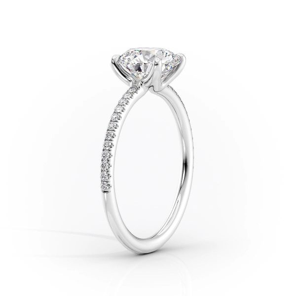 The Pave Ashley Set With A 4.5 Carat Radiant Moissanite For Cheap