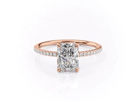 The Pave Ashley Set With A 3.5 Carat Radiant Moissanite Fashion