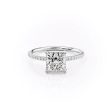 The Pave Ashley Set With A 2.5 Carat Princess Moissanite Online Hot Sale