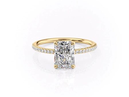 The Pave Ashley Set With A 4 Carat Radiant Moissanite For Cheap