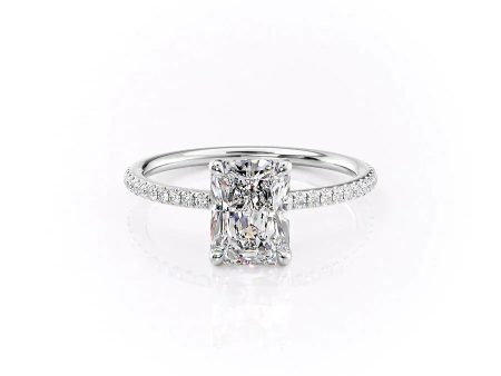 The Pave Ashley Set With A 3 Carat Radiant Moissanite Discount